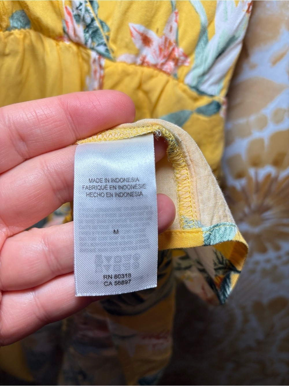Lucky Brand Tropical Floral Dress M Boho Resortwear Vacation Romantic Feminine - Picture 4 of 9